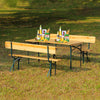 Outdoor Garden Beer Bench and Table Furniture Set Folding Trestle Picnic Party