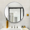 Round Bathroom 80cm HD Mirror Wall Mirror Silver Bedroom Makeup Dressing Mirror