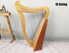 SYST 15 String Harp Wooden Mahogany Musical Irish Lyre Harps with Tuning Wrench