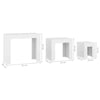 3x Nesting Coffee Tables Engineered Wood Table Furniture Multi Colours vidaXL