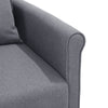 Modern Grey Linen Fabric Single Seater Sofa Settee Loveseat Armchair W/Pillow