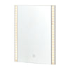 White Bathroom Mirror Wall Mounted 3 Colors LED Lights Touch Switch Anti-fog