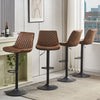 2x Breakfast Bar Stools Velvet Swivel Gas Lift Chairs Kitchen Pub Cafe Barstools