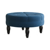 Chesterfield Button Large Plush Velvet Round Pouffe Footstool Coffee Table Seat