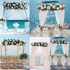 Artificial Silk Rose Flower Row Leaves Wedding Party Garden Wall Valentine Decor