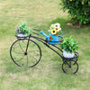 Bicycle Plant Stand Outdoor Garden Flower Pot Yard Iron Basket Shelf Home Decor