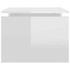 Living Room Chic Coffee Table High Gloss White 68x50x38 cm Chipboard Furniture
