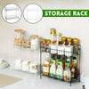 2 Tier Iron Spice Rack Bath Can Jar Holder Storage Shelf Stand Kitchen Organiser