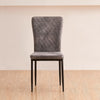 New Set of 4/6 Dining Chairs Padded Seat High back Metal Legs Home Furniture
