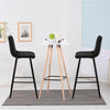 2pcs Dining Chairs Barstools Set Velvet Cushion Padded Metal Legs Kitchen Chair