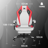Luxry Gaming Chair Ergonomic Gamer Chair Computer Office Chair, White & Red