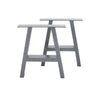 2PC Grey Industrial Steel A Shape Table Legs Desk Bench X Cross Frame Legs Frame