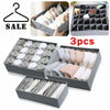 3pcs Foldable Underwear Bra Fabric Socks Box Storage Organizer Drawer Dividers