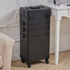 Portable Large 4 in 1 Make-up Case Storage Box Trolley Beauty Cosmetics Suitcase