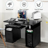 Computer Desk Home Office Workstation with 2 Drawers & Storage Compartments