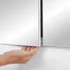 Bathroom Mirror Cabinet Double Full Door Cupboard Storage Shelf Wall Mounted