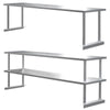 Stainless Steel Commercial Catering Table Work Bench Kitchen OverShelf ON Wheels