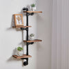 Industrial 4 Shelf Pipe Wall Shelves Floating Wood Storage Rack Unit Display UK