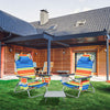 3 PCS Beach Chair and Table Set Outdoor Reclining Chairs Roll Up Camping Table
