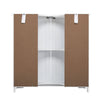 Bathroom Under Sink Cabinet Storage Unit Cupboard White MDF 2 Doors w/ Shelves