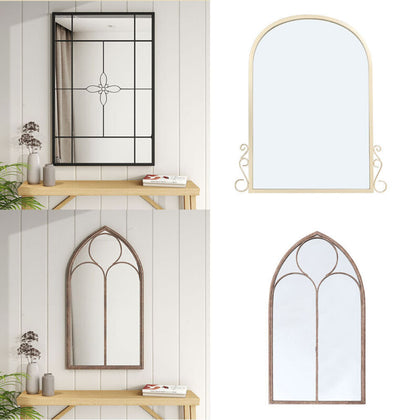 Vintage Window Style Mirror Home Garden Wall Mounted Hallway Living Room Decor