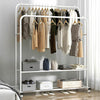 Heavy Duty Double Rail Garment Rack Rolling Clothes Rack fr Studio Condo Display