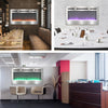 Wall Electric Fire Fireplace Sliver Glass Inset Into 12Color Flame Warmer Heater