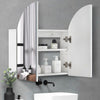 White Bathroom Mirror Cabinet Wall Mount Storage With Shelf 2 Door Cupboard