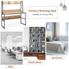2 in 1 Computer Desk PC Laptop Table Writing Study Workstation Storage Bookcases