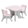 3pcs Kids Table & Chairs Set Children Writing Drawing Table Playroom Furniture