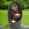 Indoor Outdoor Fountain Water Feature LED Lights Garden Patio Statue Home Decor