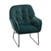 Upholstered Velvet Armchair Lounge Chair Accent Button Metal Legs Fireside Sofa