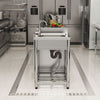 Catering Sink Stainless Steel Commercial Kitchen Wash Sinks w/Shelf/Backsplash