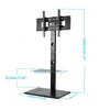 Swivel & Height Adjustable TV Floor Stand 65”& 2 Shelves Cable Management System