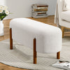 Sherpa End Of Bed Bench Stool Chair Modern Boucle Upholstered Bedroom Footstool