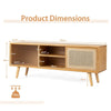 TV Stand for TVs up to 5 Inch Media Console Table Bamboo Entertainment Center