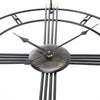 Large 60cm Wall Clock Metal Round Living Room Office Open Face Skeleton Clock