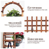 3 Tier Large Wooden Garden Plant Stand with Arch Lattice Trellis Climbing Plants