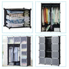 Plastic 12 Cube Wardrobe Cupboard Closet Cabinet Organizer Storage Furniture