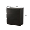 Wood Bedside Cabinet Chest of Drawers Side End Table With Drawers Black White