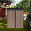 5x3ft Steel Garden Shed Outdoor Garage Bike Storage Metal Tool House Sheds Brown