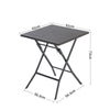 Square Wood Grain Garden Outdoor Camping Beer Table with 4PCS Chairs Set Folding