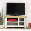 Painted Oak Small TV Stand / 90cm Grey Solid TV Unit / Storage Cabinet