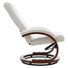 Upholstered Recliner Chair Swivel PU Leather Lounge Accent Armchair With Ottoman