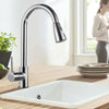 Modern Kitchen Sink Mixer Taps Pull Out Single Lever Chrome Brass Spray Mono Tap