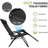 Garden Folding Table and 2 Zero Gravity Sun Lounger Chairs Set with 2 Cupholders