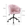 Soft Velvet Padded Office Chair Ergonomic Swivel Computer Desk Seat with Armrest