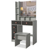 Dressing Table With Mirror Modern Makeup Desk Bedroom Vanity Table Set + Stool