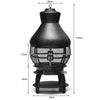 Patio Fire Pit Chimenea Fireplace Wood/Coal Burning Heater Fire Pit Heavy Duty