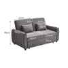 Grey Fabric Aramchair Sofa Bed 2 Seater Pull Out Double Sleeper Sofa Bed